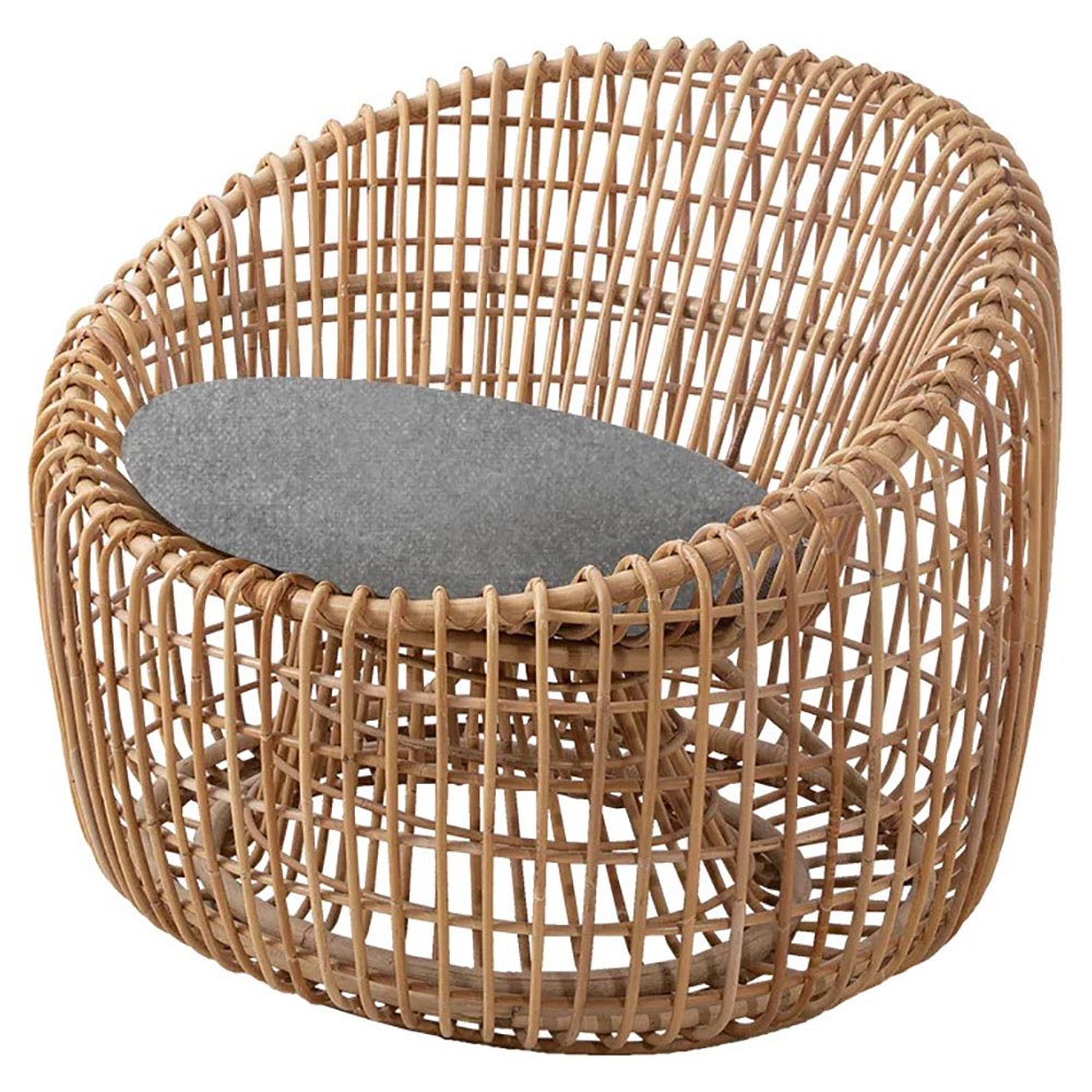 Nest Round Chair - Light Gray Zen Cushions