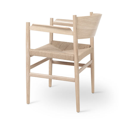 Nestor Armchair - Natural Paper Cord Seat, Matte Lacquered Oak