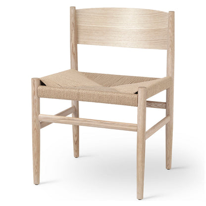Nestor Dining Chair - Natural Paper Cord Seat, Matte Lacquered Oak