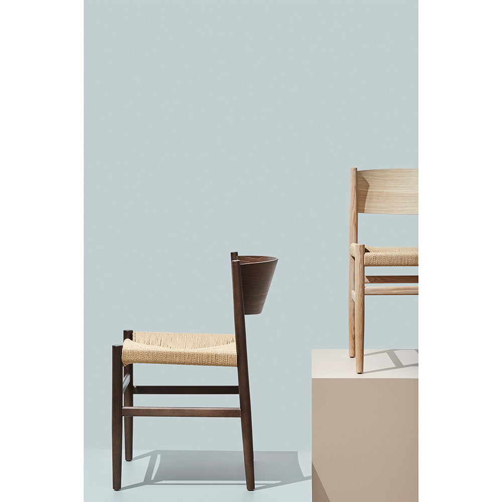 Nestor Dining Chair - Natural Paper Cord Seat, Sirka Gray Beech