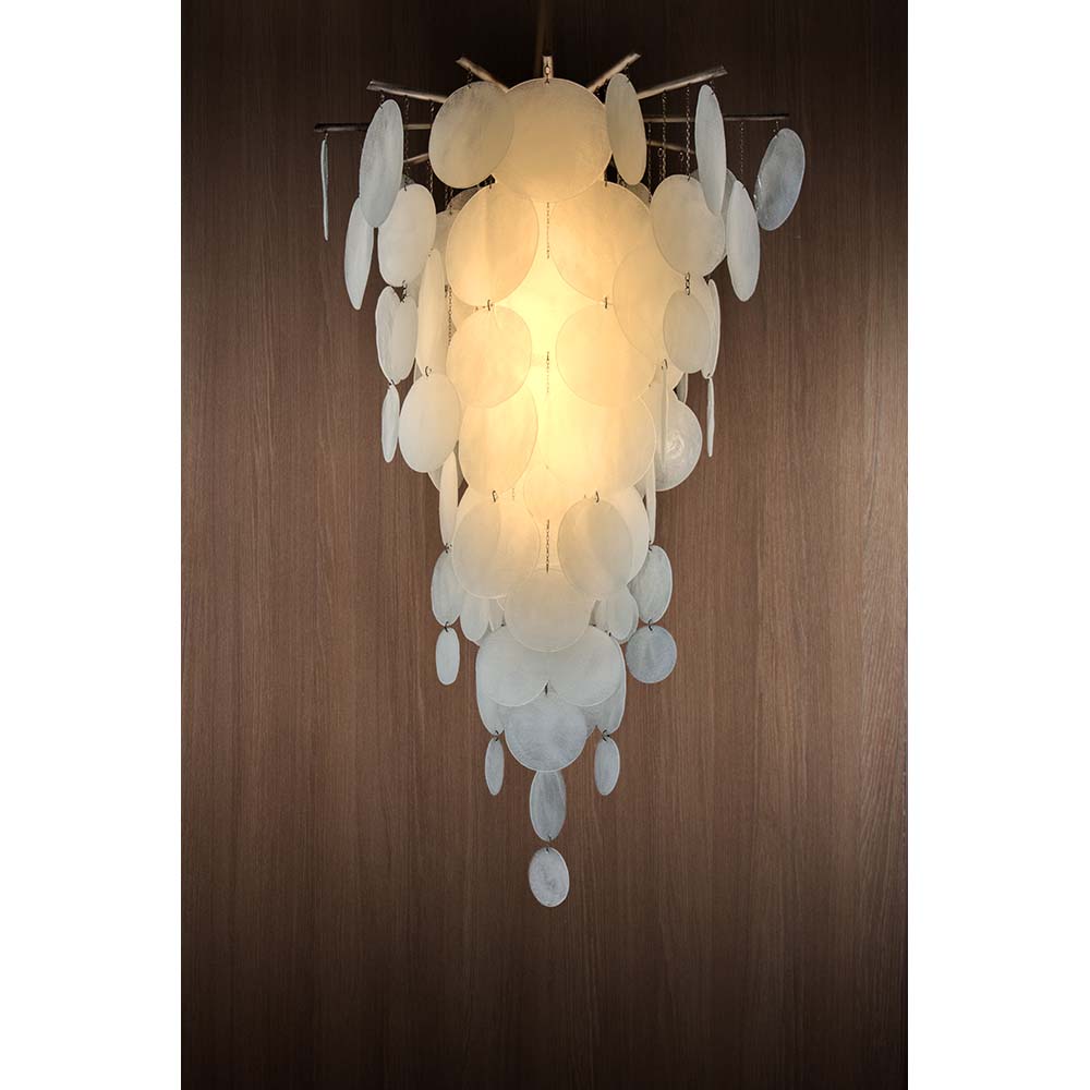 Nimbus Cascade Pendant - Satin Brass, Glass