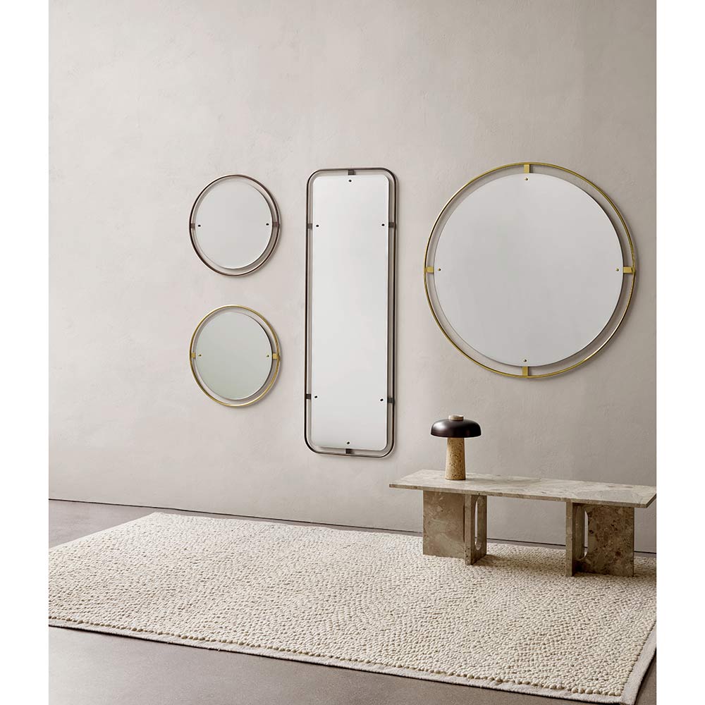 Nimbus Rectangular Mirror - Bronzed Brass