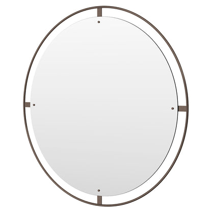Nimbus Round Mirror - Bronzed Brass