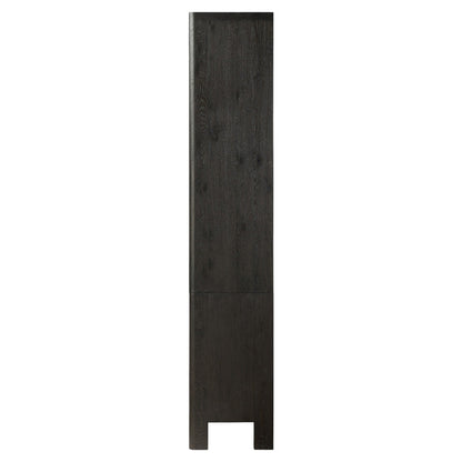 Noeline Wide Bookcase - Smoked Black Oak