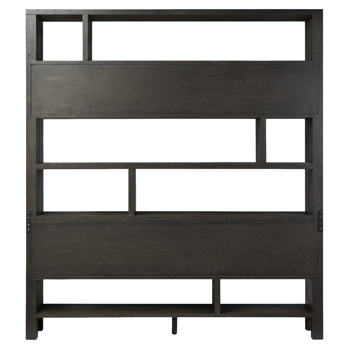 Noeline Wide Bookcase - Smoked Black Oak