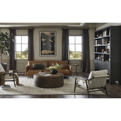 Noeline Wide Bookcase - Smoked Black Oak