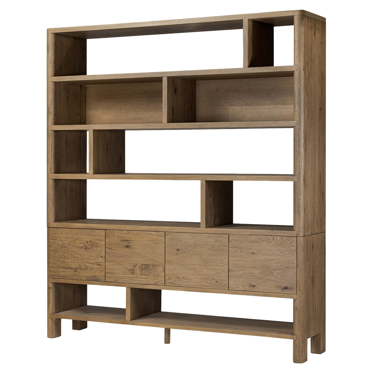Noeline Wide Bookcase - Worn Oak