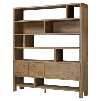 Noeline Wide Bookcase - Worn Oak