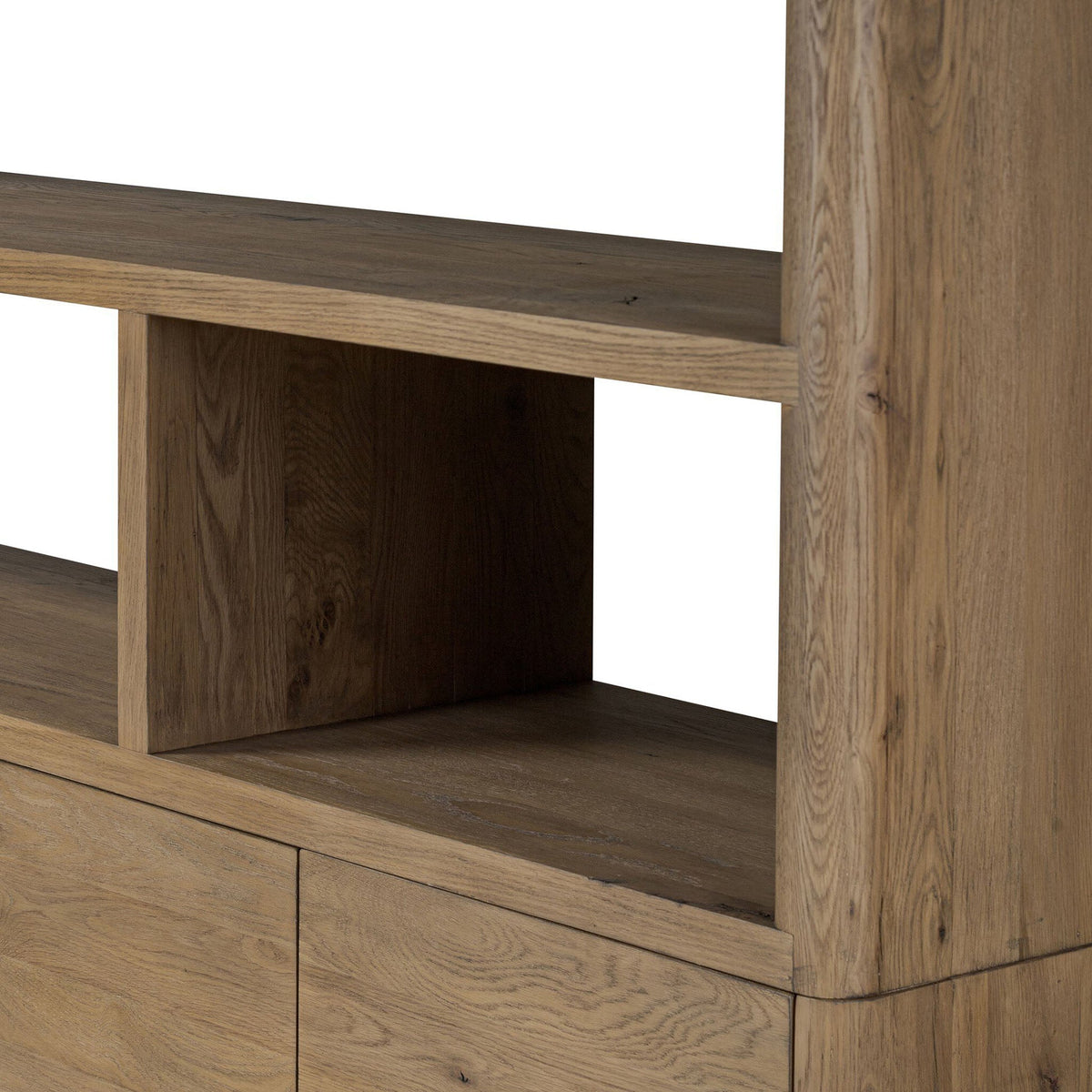 Noeline Wide Bookcase - Worn Oak
