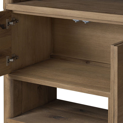 Noeline Wide Bookcase - Worn Oak