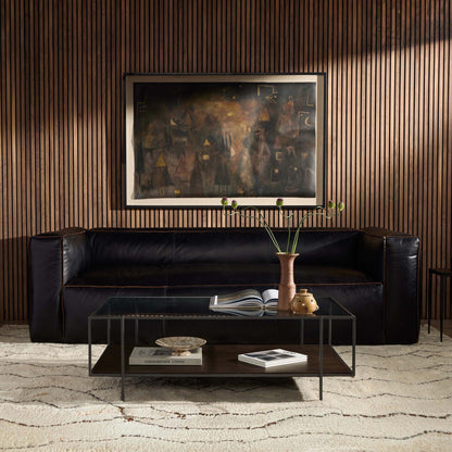 Nolita Reverse Stitch Sofa - Rider Black