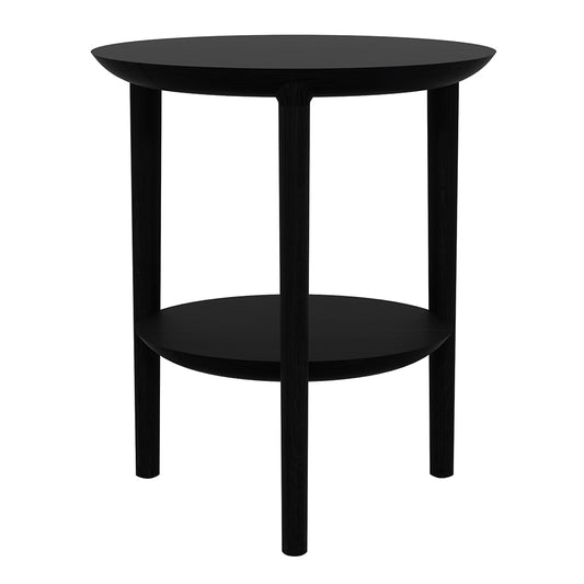 Oak Bok side table - black