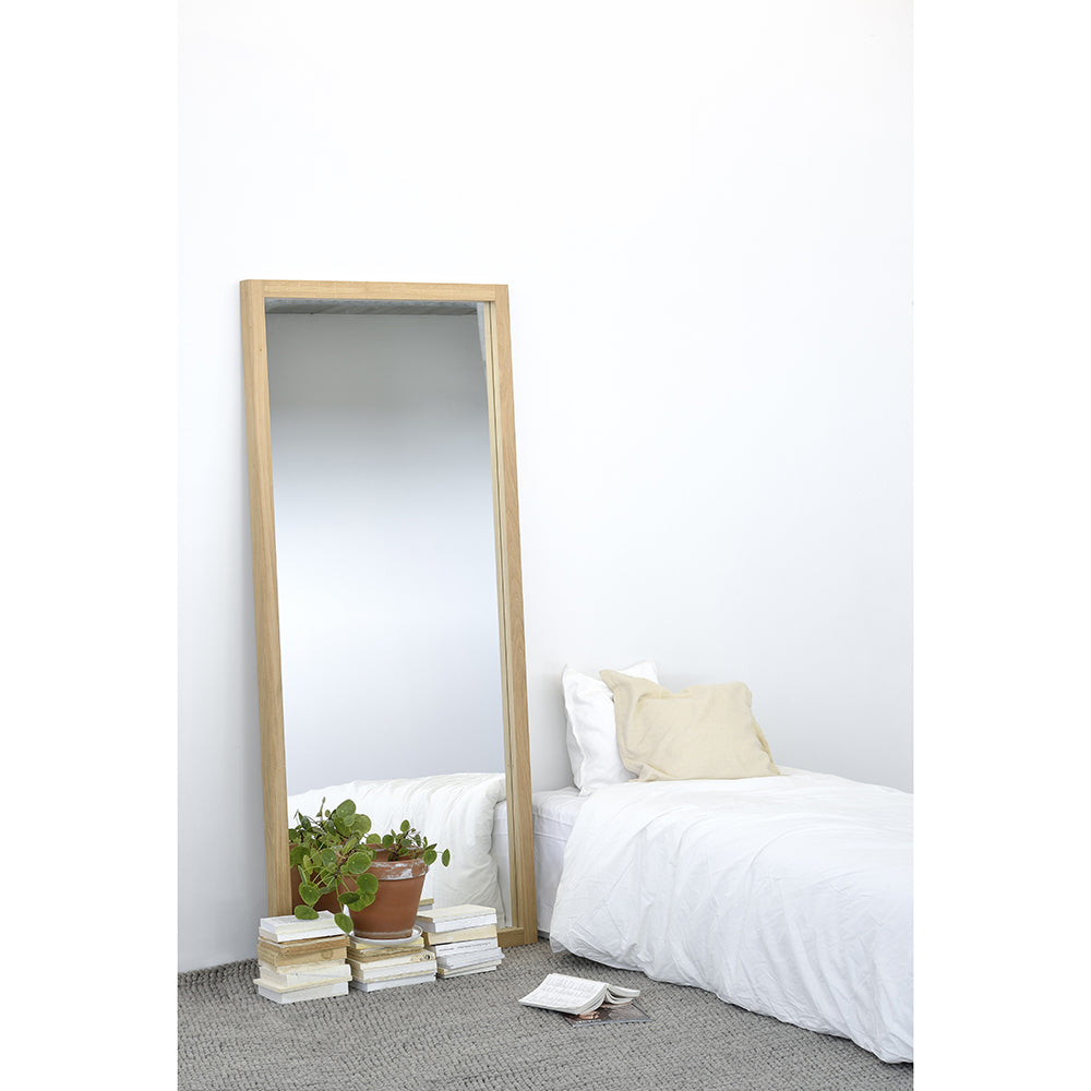 Oak Light Frame mirror tall
