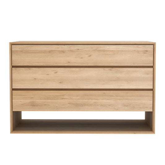 Oak Nordic chest of drawer - 3 drawers