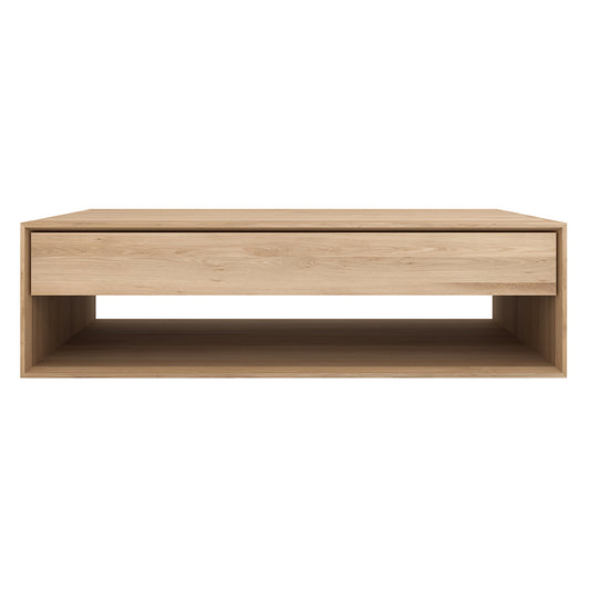 Oak Nordic coffee table - 1 drawer
