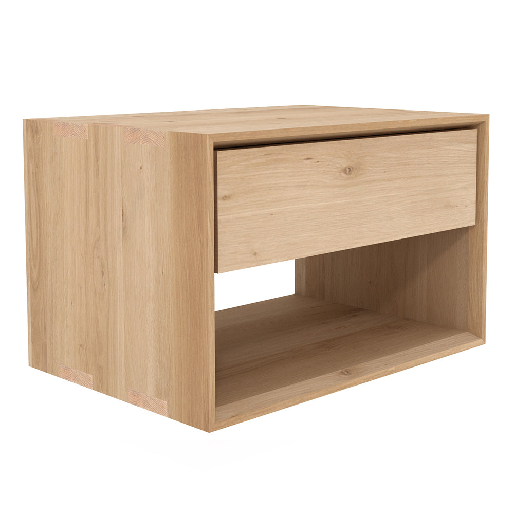 Oak Nordic II bedside table - 1 drawer