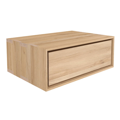 Oak Nordic II bedside table - 1 drawer - hanging