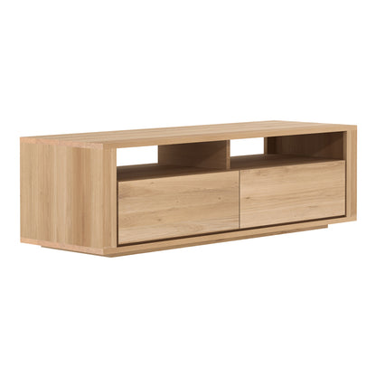 Oak Shadow TV cupboard - 2 drawers