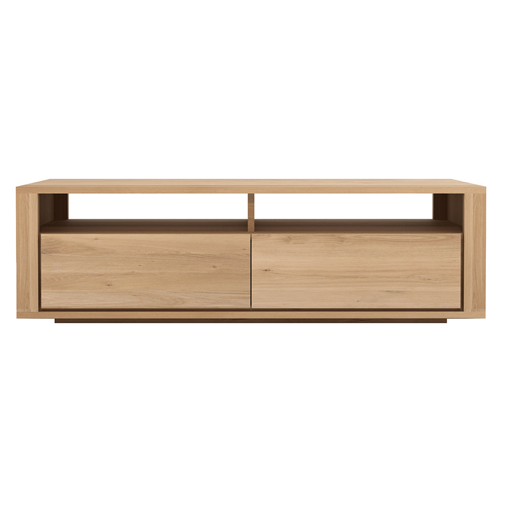 Oak Shadow TV cupboard - 2 drawers