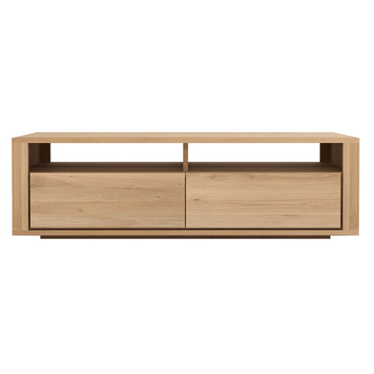 Oak Shadow TV cupboard - 2 drawers