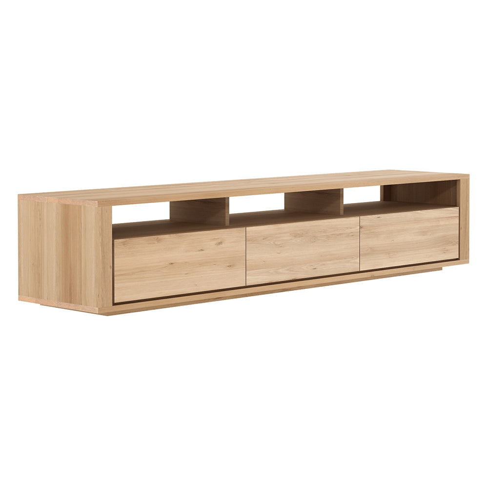Oak Shadow TV cupboard - 3 drawers