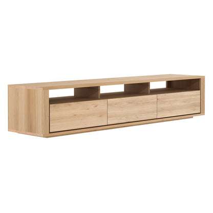 Oak Shadow TV cupboard - 3 drawers