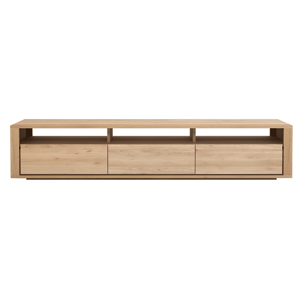 Oak Shadow TV cupboard - 3 drawers
