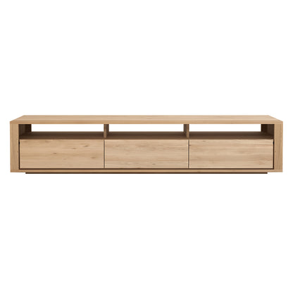 Oak Shadow TV cupboard - 3 drawers