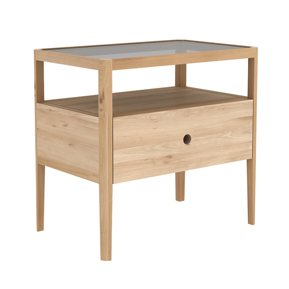 Oak Spindle bedside table - 1 drawer