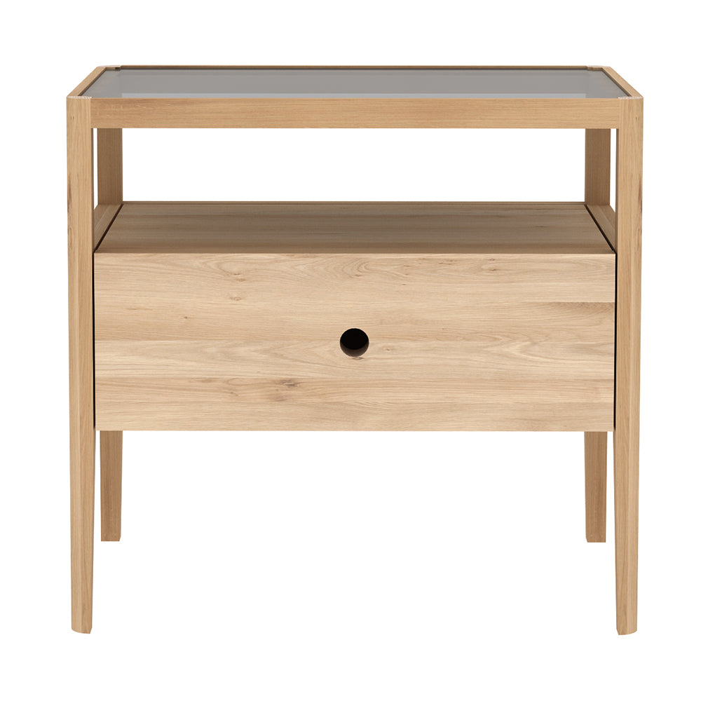 Oak Spindle bedside table - 1 drawer