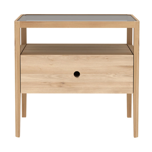 Oak Spindle bedside table - 1 drawer