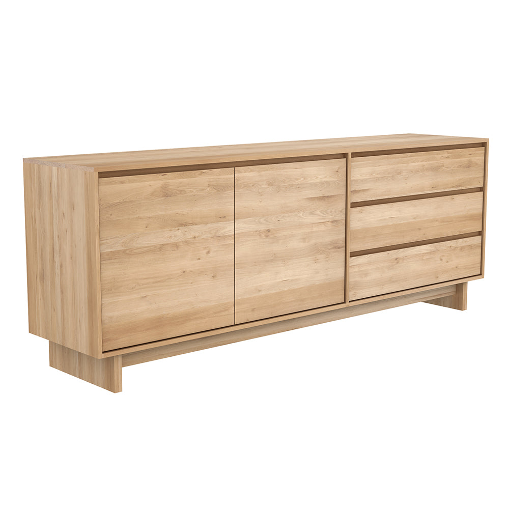 Oak Wave sideboard - 2 doors - 3 drawers