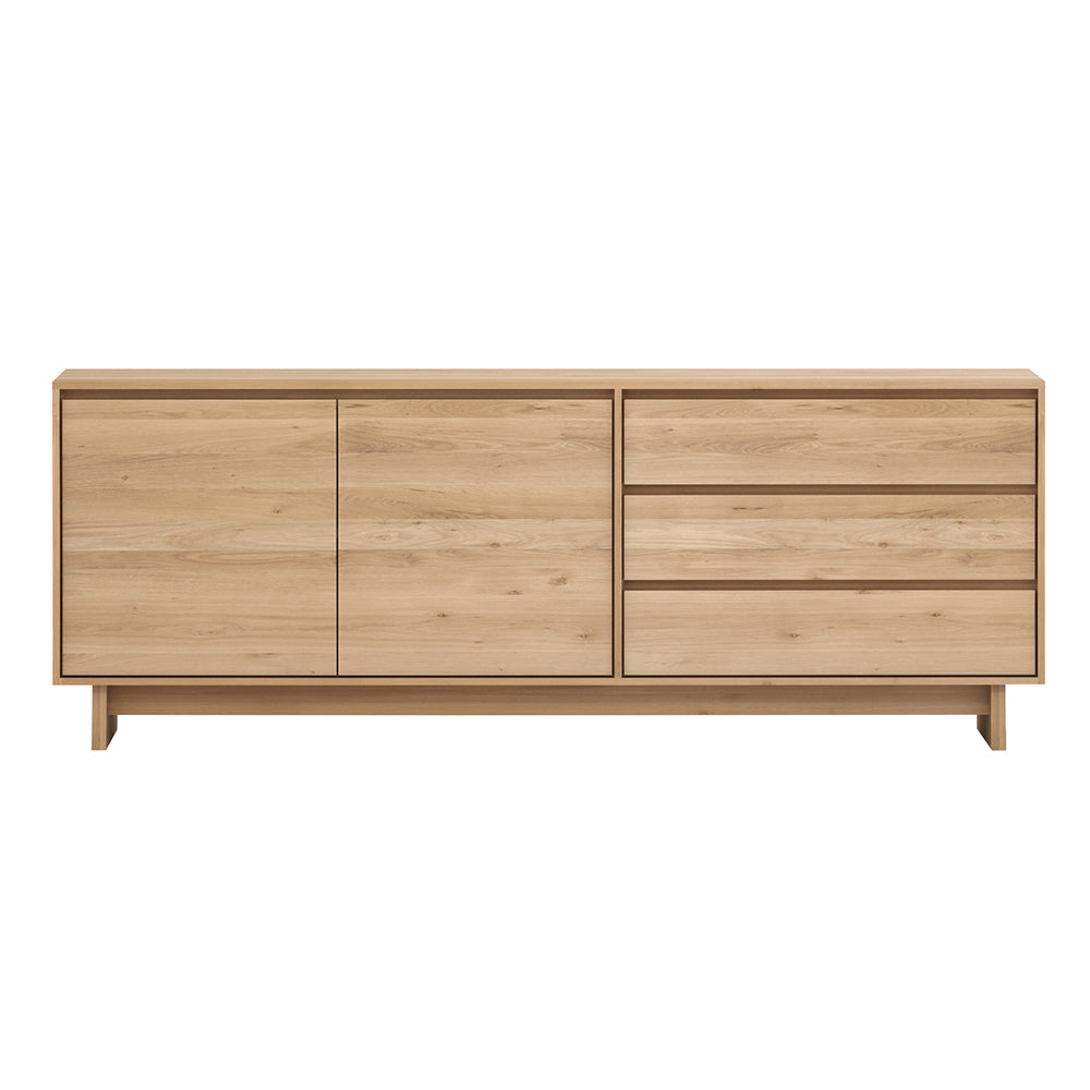 Oak Wave sideboard - 2 doors - 3 drawers