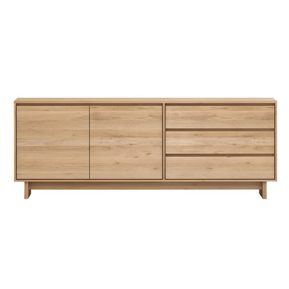 Oak Wave sideboard - 2 doors - 3 drawers