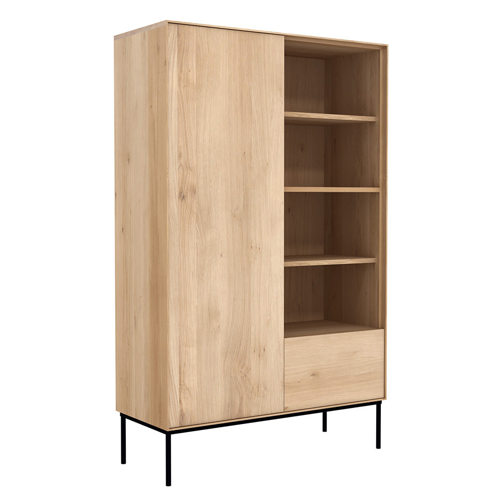 Oak Whitebird storage cupboard - 1 door - 1 drawer