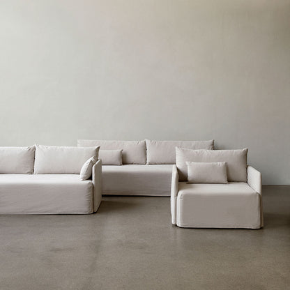 Offset Sofa Loose Cover - 3 Seater, Flint