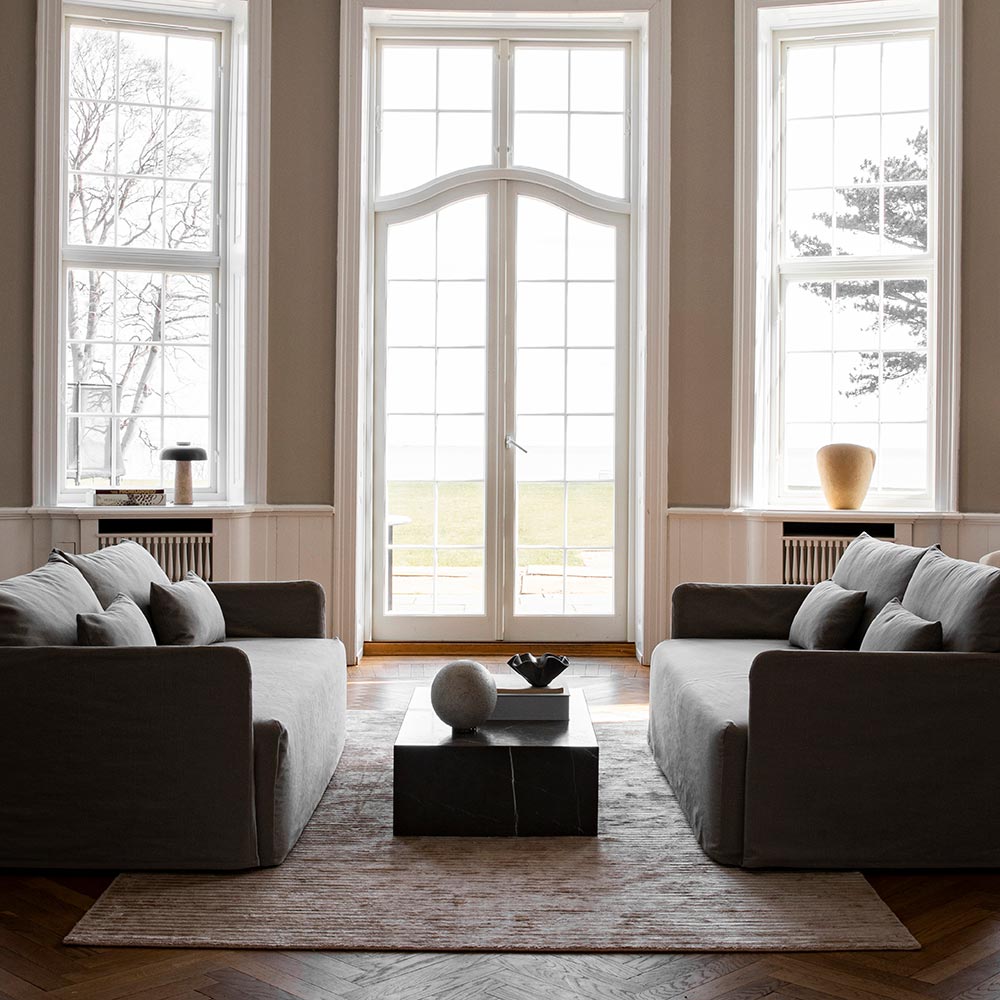 Offset Sofa Loose Cover - 3 Seater, Flint