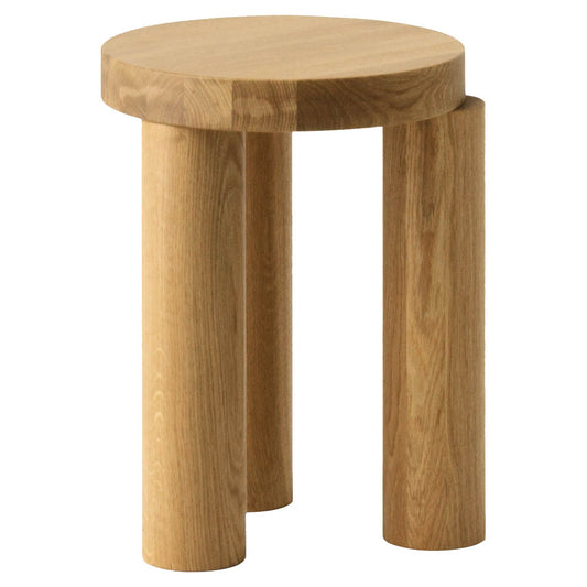 Offset Stool Side Table - Natural