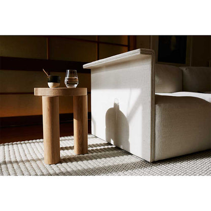 Offset Stool Side Table - Natural