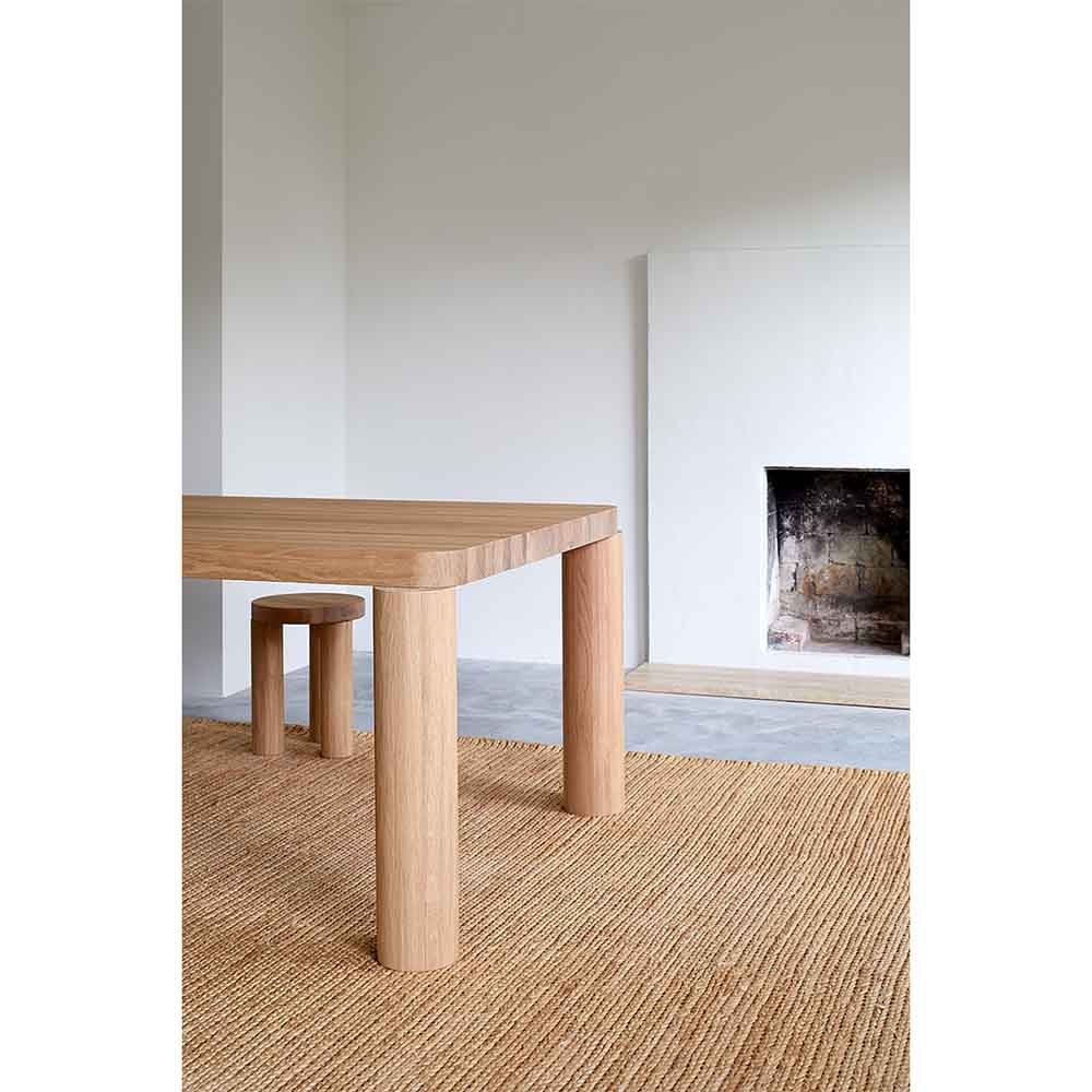 Offset Stool Side Table - Umber