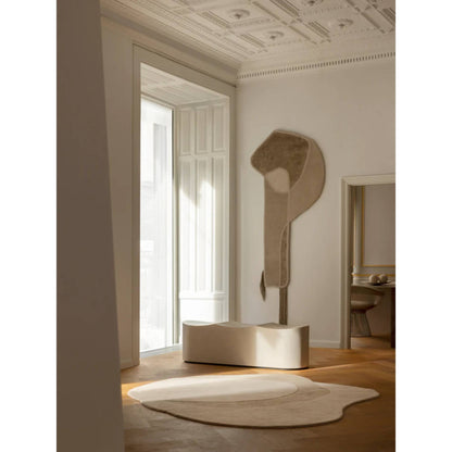 Optical Web Rug - Camel