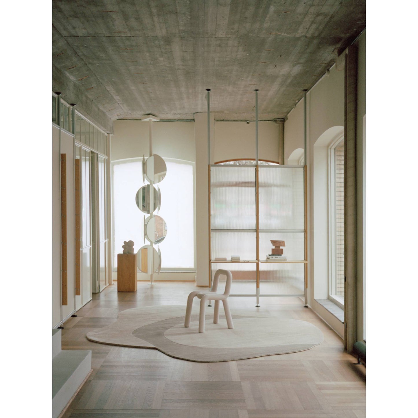 Optical Web Rug - Camel