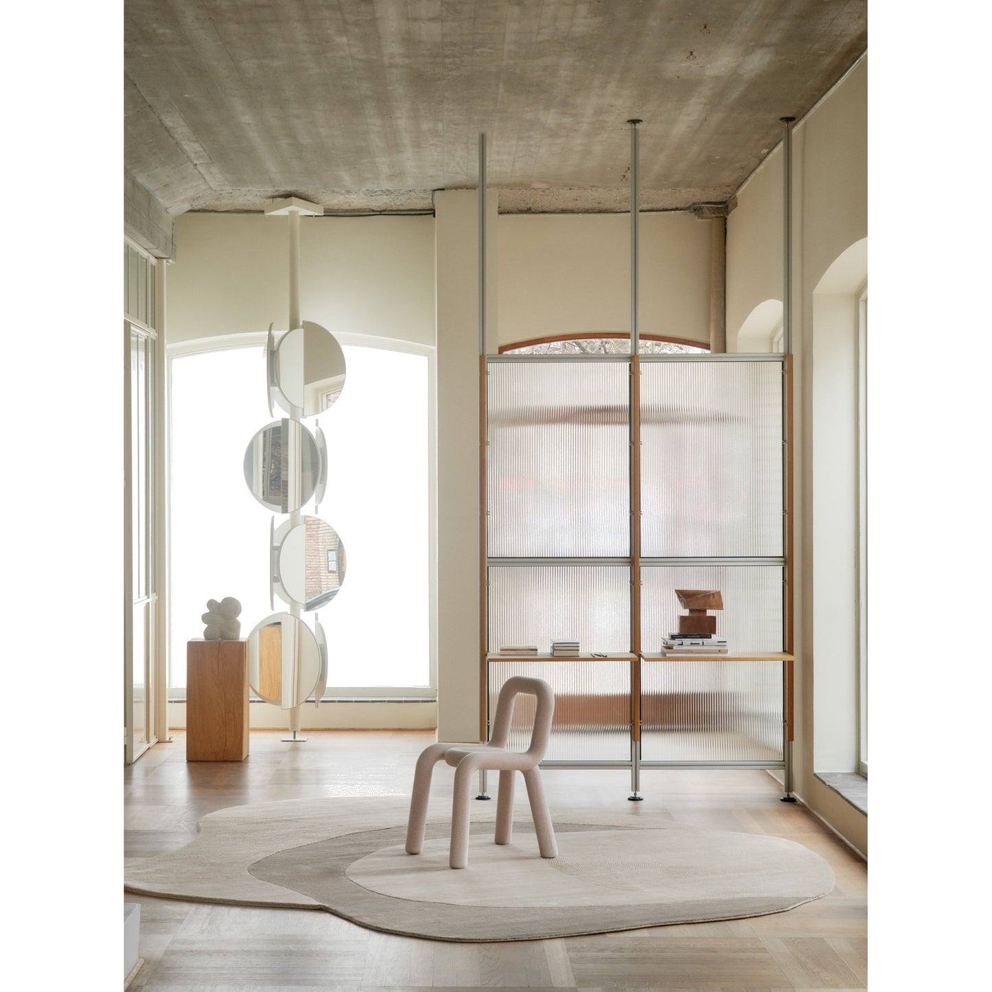 Optical Web Rug - Camel