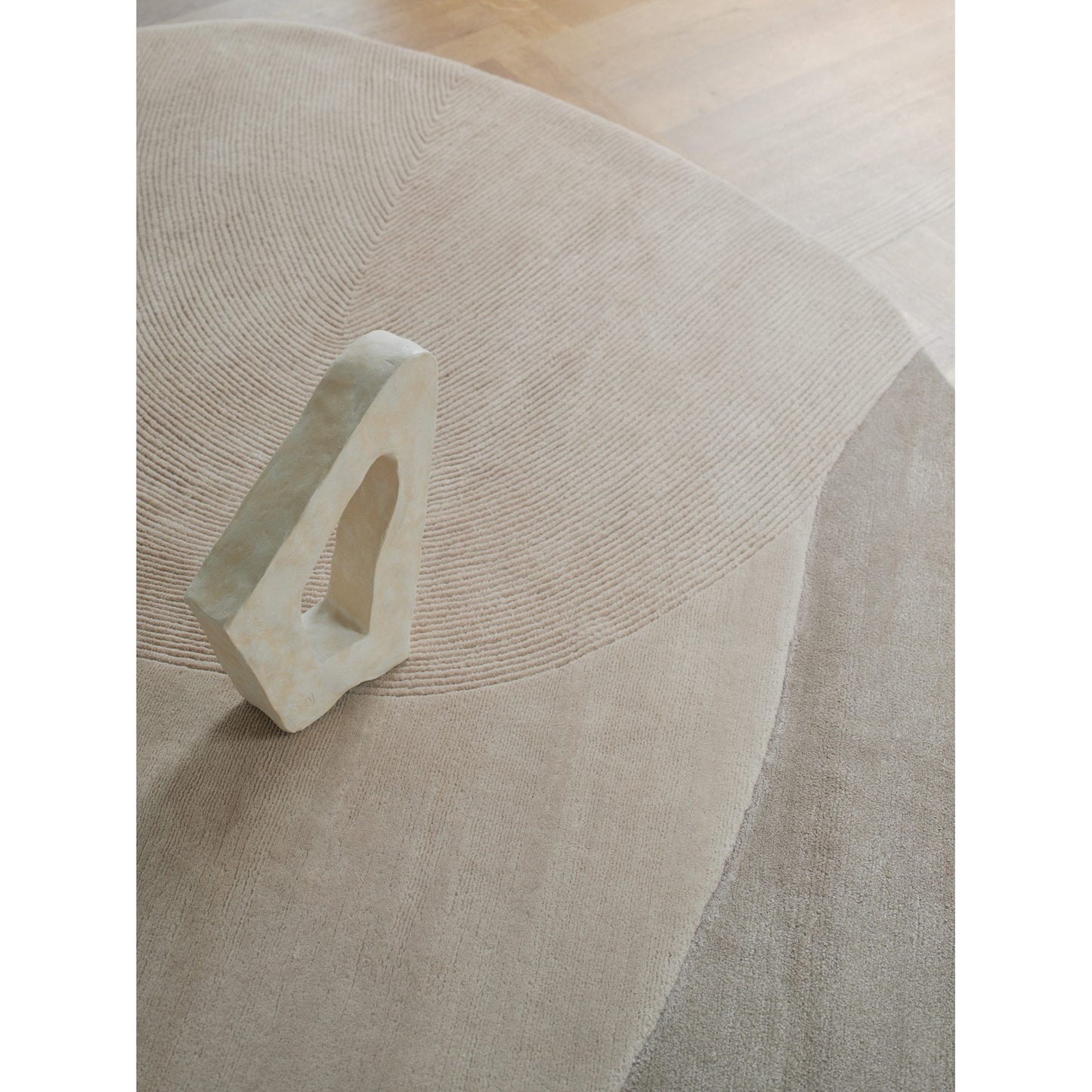Optical Web Rug - Camel
