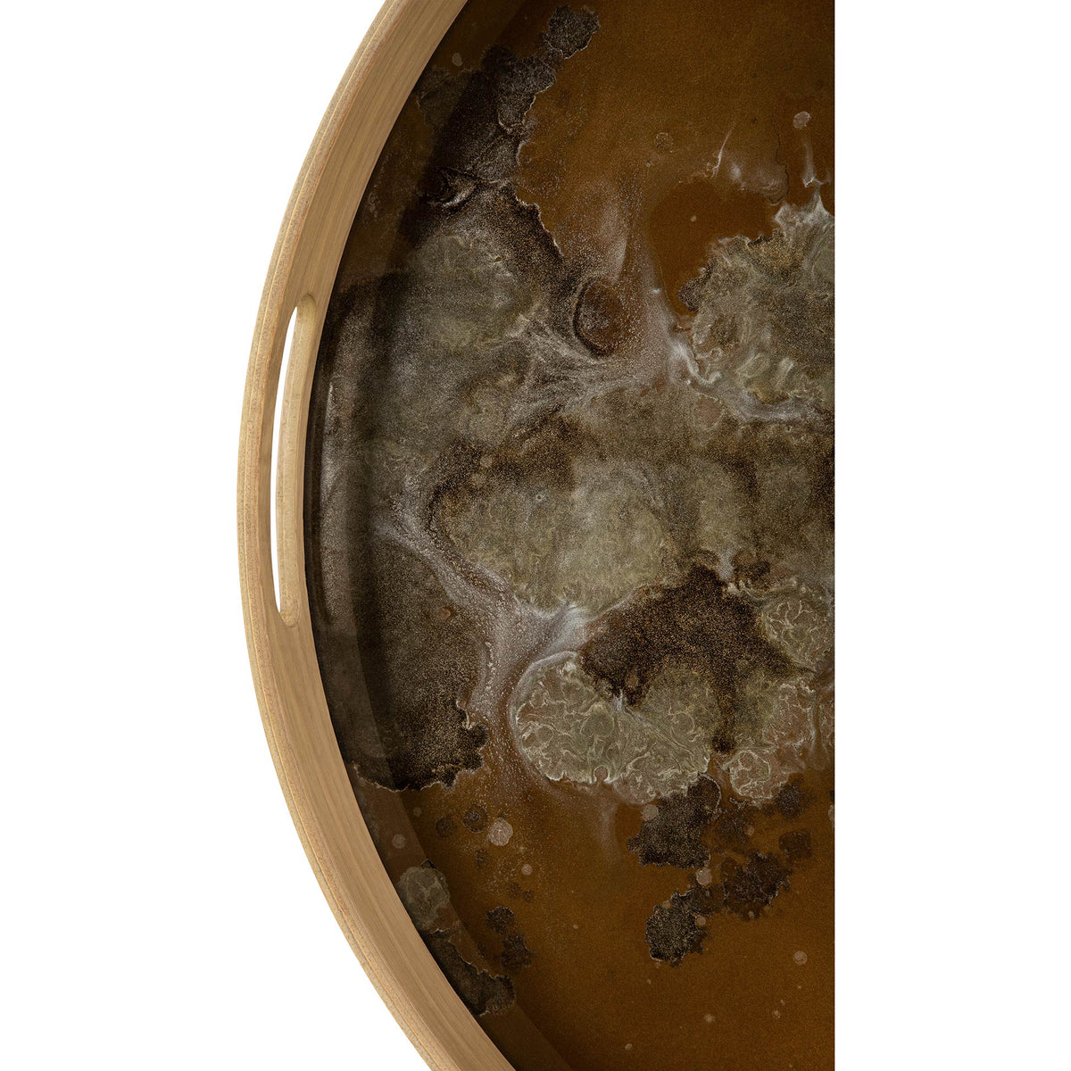 Organic Tray Metallic Bronze- Round, Small