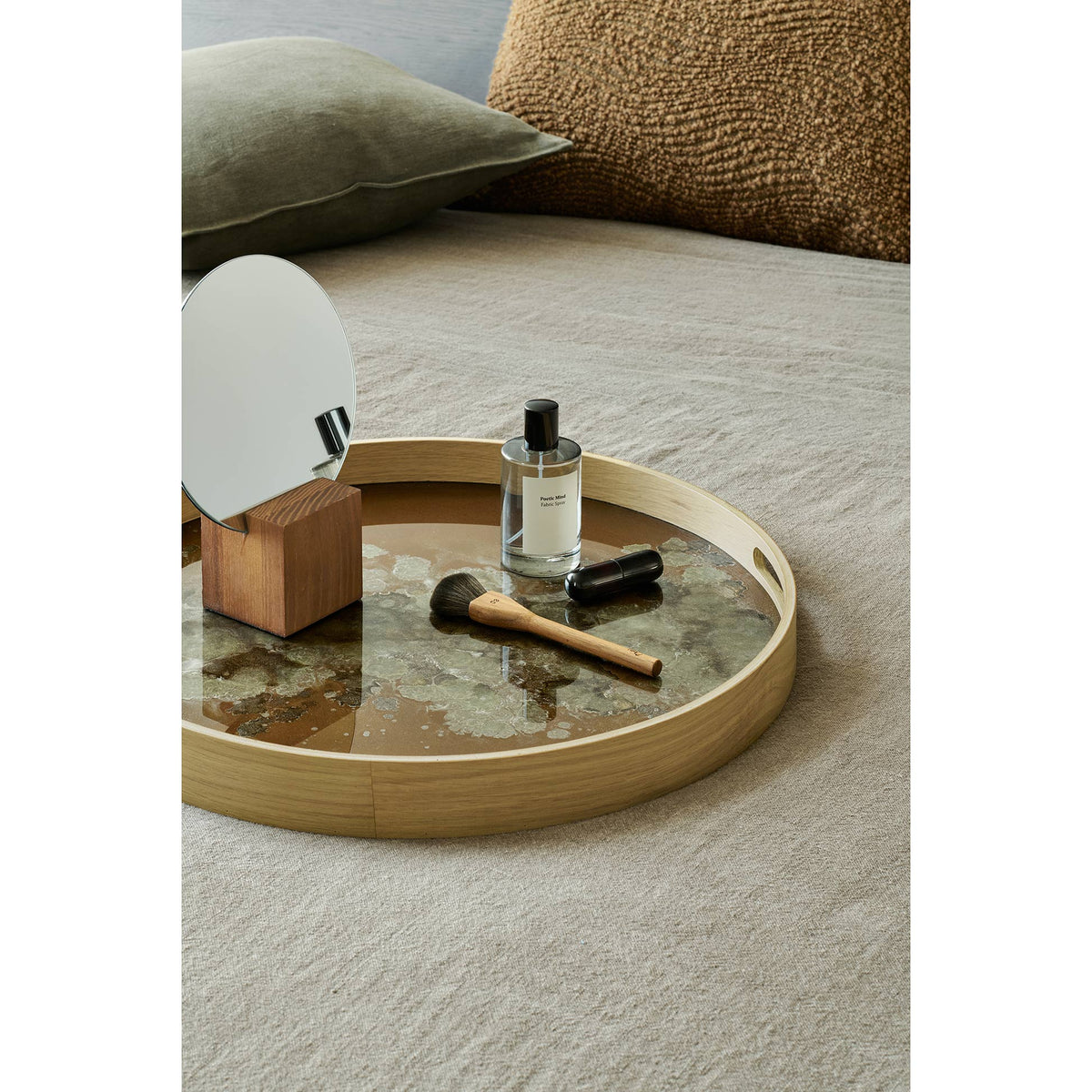 Organic Tray Metallic Bronze- Round, Small