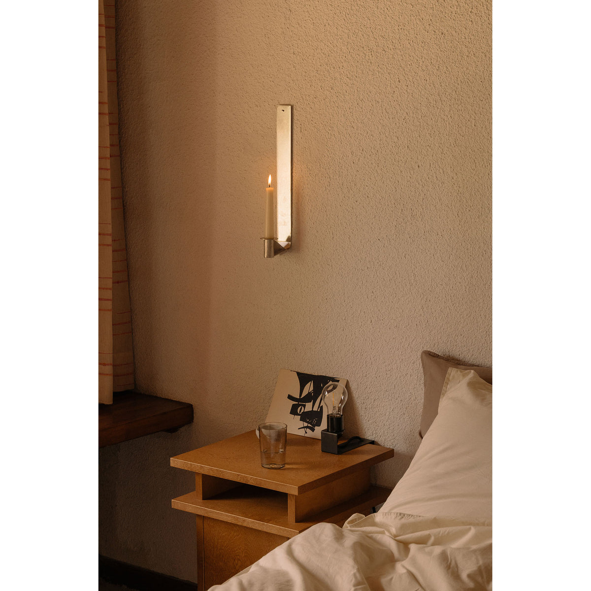 Ornament Candle Holder - Stainless Steel, Long