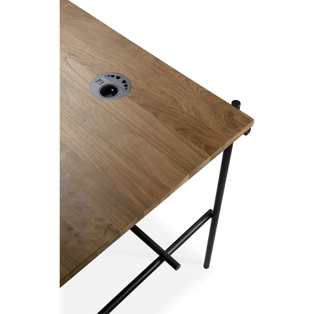 Oscar Desk - Teak, With Cable Management