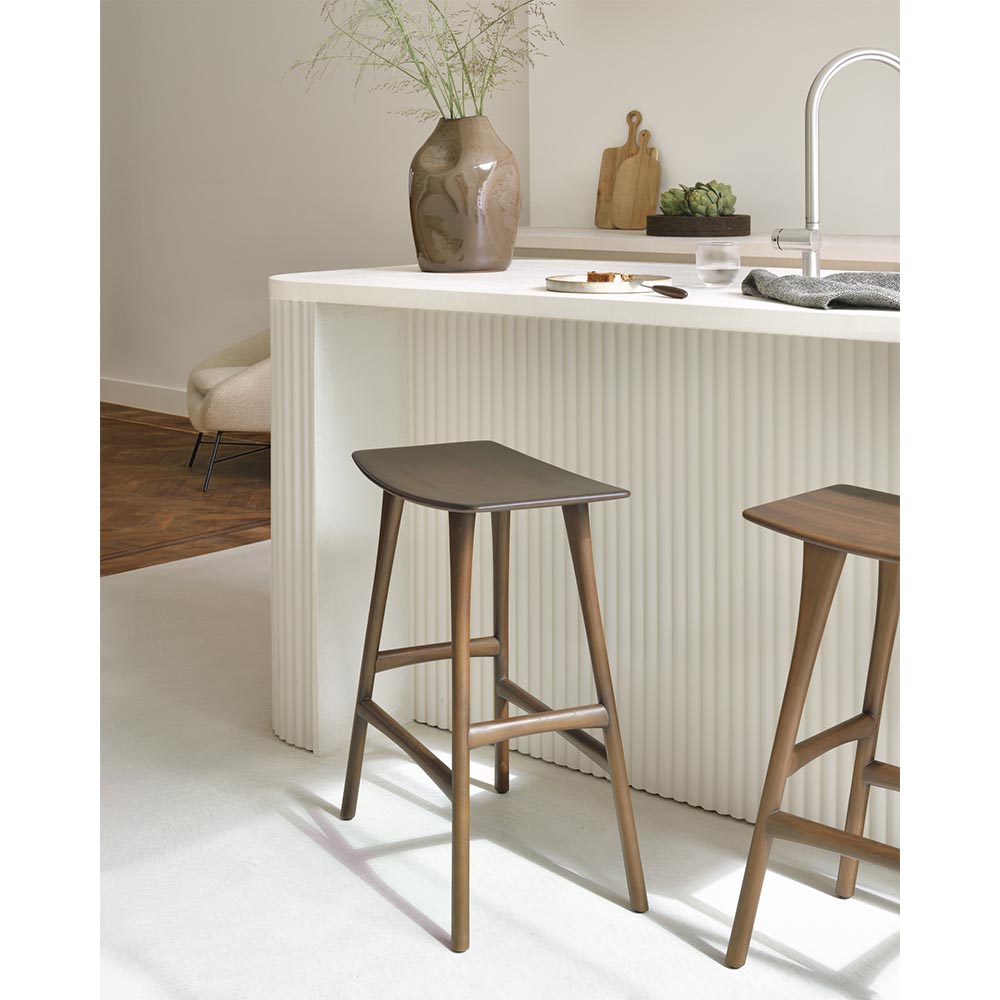 Osso Counter Stool - Brown Teak