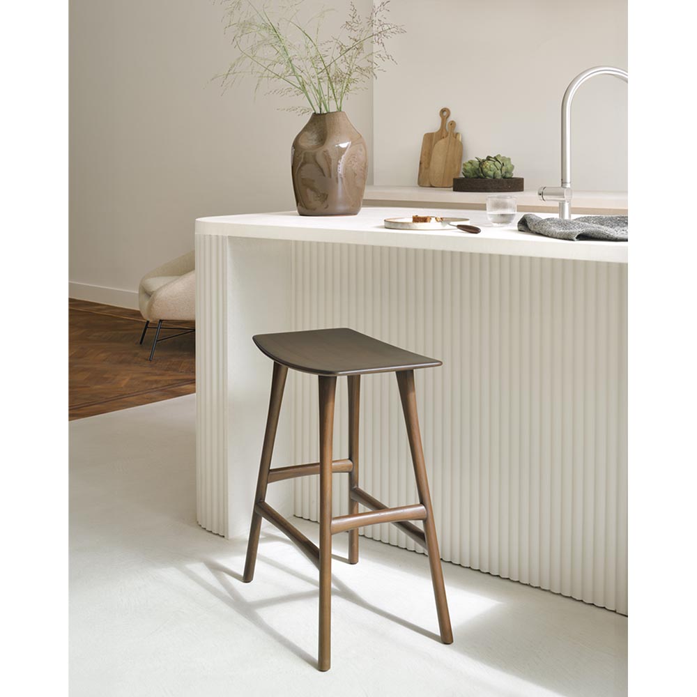 Osso Counter Stool - Brown Teak